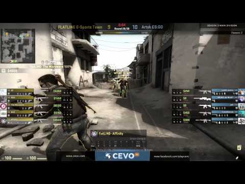 CEVO-Main CS:GO Season 3 Playoffs Round of 12: Artyk Gaming vs. Flatline on de_dust 2