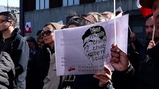 "No estamos en venta": groenlandeses protestan contra la creciente presencia de EE.UU. en Nuuk