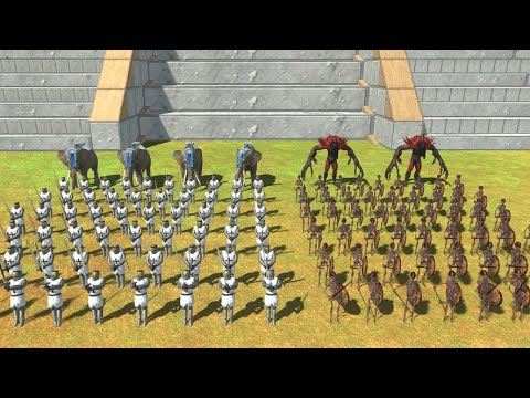Ancient Human Armies & Modern Mammals Armies VS Infernals Armies - Animal Revolt Battle Simulator