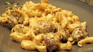 MEATBALLS ELBOW ALFREDO: Evaporated Milk Substitute none butter