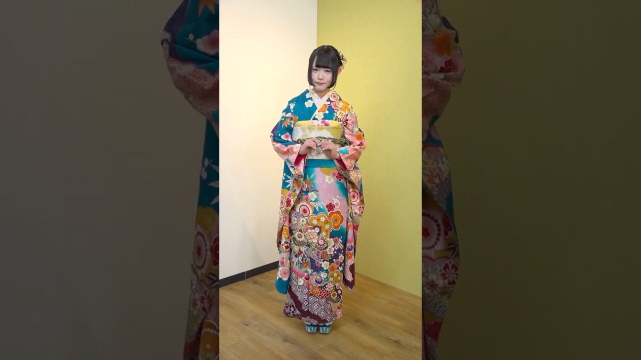 【川島梨々花】振袖Movie💙青ベースにお花と差し色で唯一無二な雰囲気のりりかちゃん🫣✨#ジョイフル恵利 #振袖TEENS #振袖ティーンズ