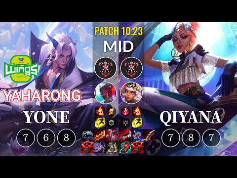 JAG Yaharong Yone vs Qiyana Mid - KR Patch 10.23