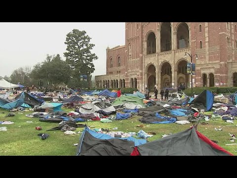 Police tear down pro-Palestinian encampment at UCLA, over 100 people arrested