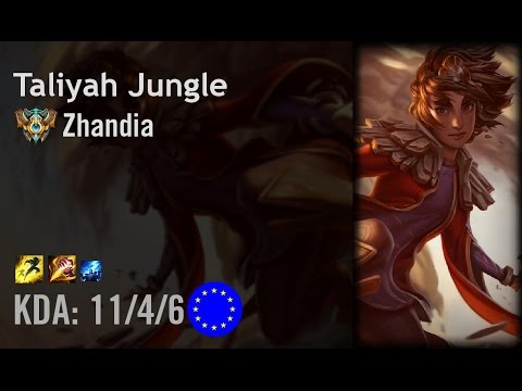 Taliyah Jungle vs Lee Sin - Zhandia - EUW Challenger Patch 6.13