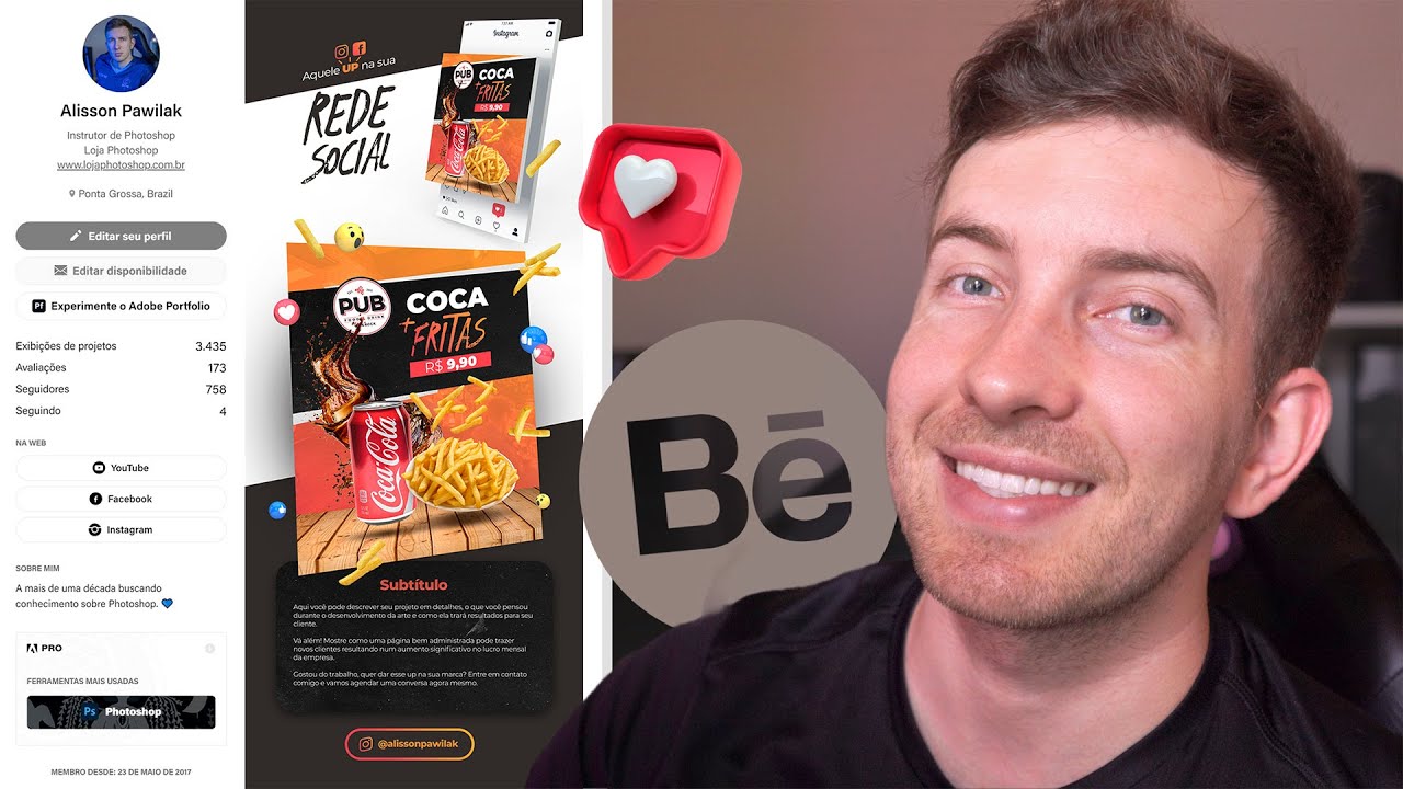 Como apresentar seu Trabalho no Portfolio do Behance