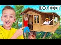 24 HOURS In The GIANT Tree House