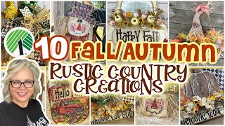 🍂10 DOLLAR TREE FALL/AUTUMN RUSTIC COUNTRY CREATIONS TO MAKE AND SELL THIS YEAR!!