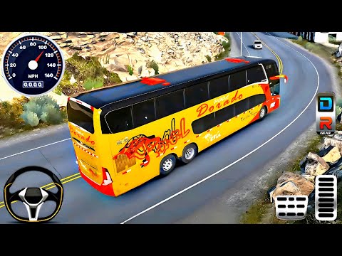 Real Uphill Offroad Bus Driver 3D -  US Coach Bus Driving Simulator 2025 : Android Gameplay