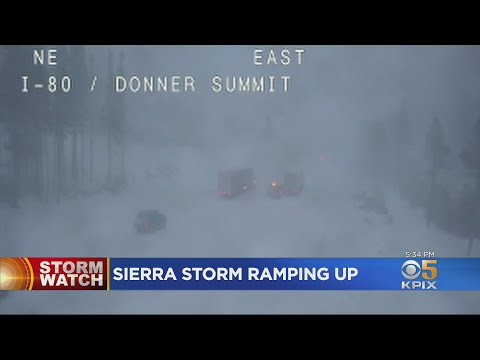 Sierra Storm Makes For Dangerous Driving Conditions On I-80