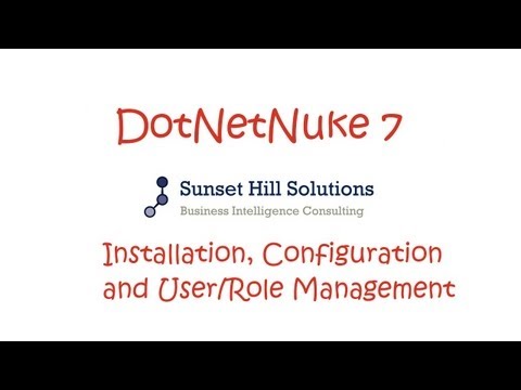 DotNetNuke 7 CE - Installation, Configuration, Security Roles and Users