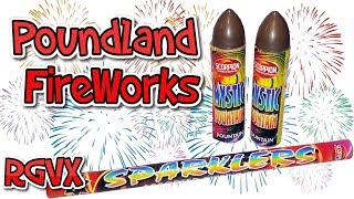 Poundland FireWorks & Sparklers Review! ( Cheap Fireworks )