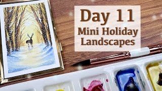 Day 11 Of 12 Mini Holiday Landscapes - A Sunlit Forest