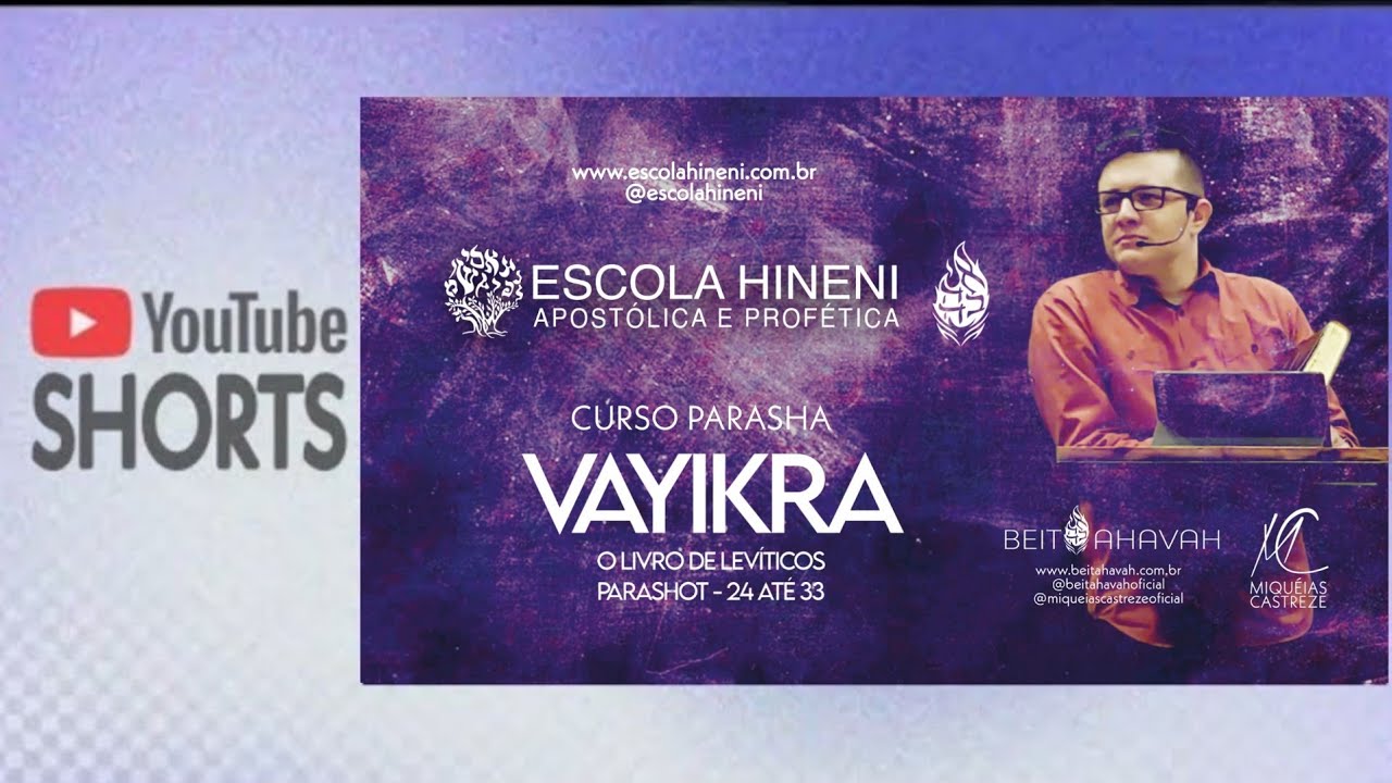 SEFER VAYKRA / LEVÍTICOS  5785 "SHORTS"   - ESCOLA HINENI - BEIT AHAVAH - AP. MIQUÉIAS CASTREZE