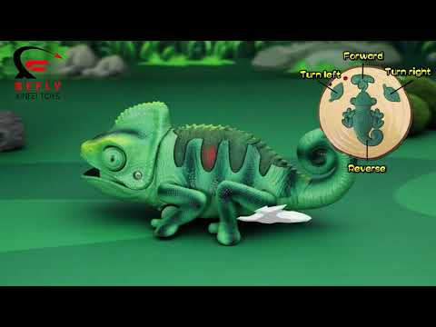 realistic infrared battery operated chameleon toy with remote control