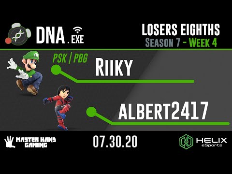 DNA.EXE S7:W4 - PSK | PBG | Riiky (Luigi) Vs. albert2417 (Mii Brawler) - L Eighths