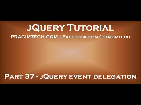 jQuery event delegation