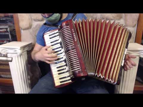 4657 - Burgundy Hohner Tango IIM Piano Accordion LMM 34 96 $799