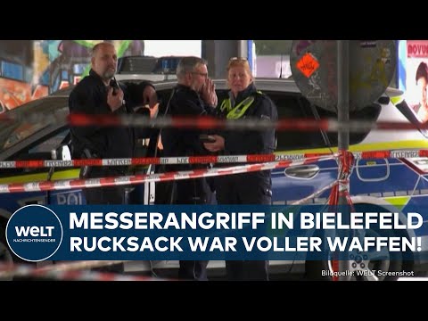 BIELEFELD: Messerangriff! Rucksack war voller Waffen! Täter auf der Flucht - Polizei nennt Details