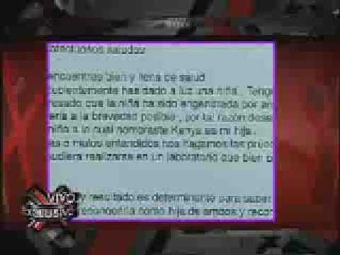 SuperXclusivo 2/6/09 - Carta de Ken-Y a supuesta madre de su hija