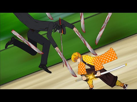 Zenitsu vs Katana Man - Dc2 Animation
