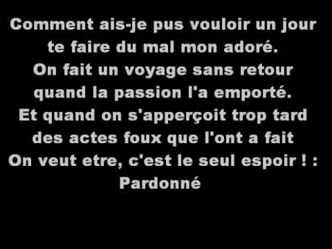 Demander Pardon - Sherazade  Parole