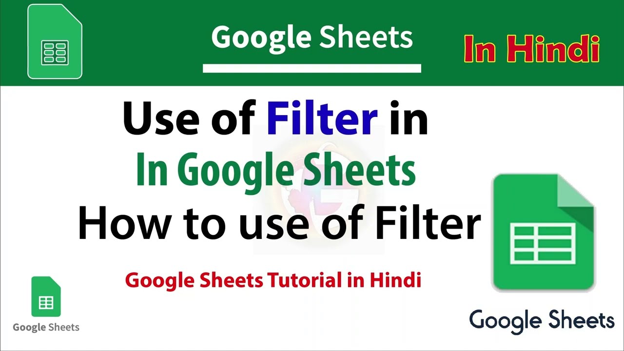 In Google Sheets, "Advanced Data Filtering: Using FILTER" | Google sheets tutorial