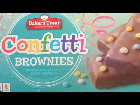 M☕️B! Taste Test! I'm trying Aldi Baker's Treat Confetti Brownies! 🎊  Nice News!🤗What's for dinner?😃