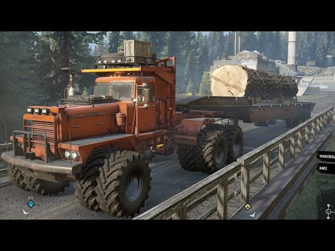 SnowRunner | Fallen Titans \ Sequoia | Grainwoods River, WI | Pacific P12 ORCA M181 | Gameplay 43