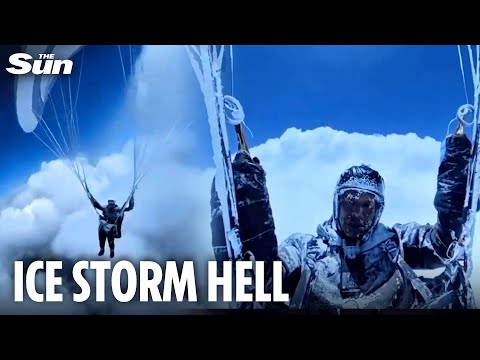 Terrifying vortex sucks frozen paraglider 5 MILES into sky