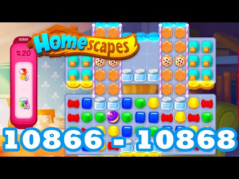 Homescapes Level 10866 - 10868 HD 3 - match puzzle Gameplay | android | IOS | 10867 | GameGo Game