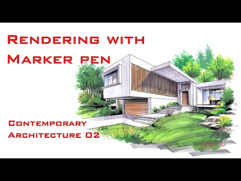 ARCHITECTURAL PERSPECTIVE RENDERING 02 in iPad Pro - CONCEPTS APP - Timelapse