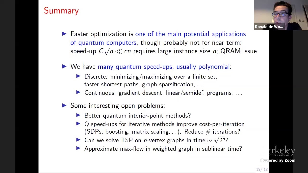 Quantum Algorithms for Optimization | Quantum Colloquium