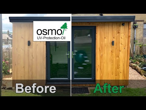 Treating garden room cladding - Osmo Oil UV-Protection (Timelapse)