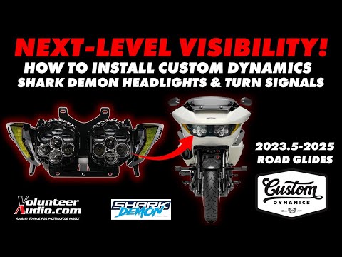 See Better at Night! 2023.5-2025 Road Glide Custom Dynamics Shark Demon® 2 Headlight Install Review