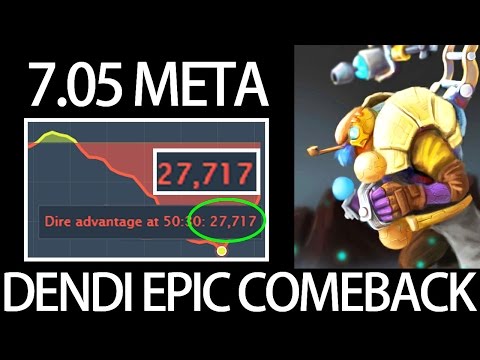 Impossible Game Dendi 27K Gold Comeback 7.05 Tinker META Dota 2