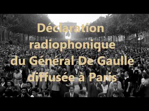 Déclaration du Général De Gaulle, le 8 mai 1945