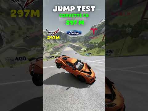 Thumbnail for Which American car jumps the farthest in BeamNG? #beamngdrive #beamng #jumptest by Obvio!