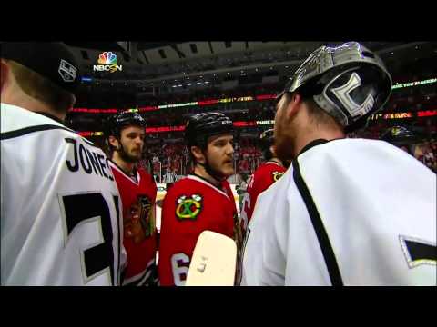 Kings and Blackhawks handshake