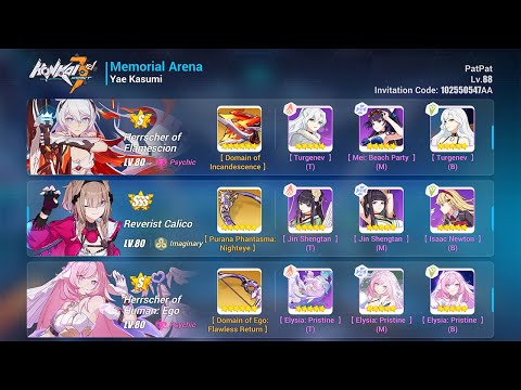 Exalted MA | No CezB | Kasumi 31786 - HFS RC HH(S1) | 3* Ely | Honkai Impact 3rd