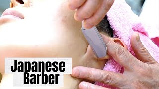 🗾 Ear Shaving | Japanese Female Barber | Straight Razor |  ASMR | Notalking | ヘアーサロンタナカ  🗾