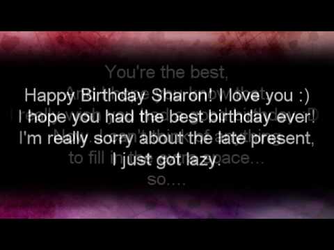 Happy Birthday Sharon!
