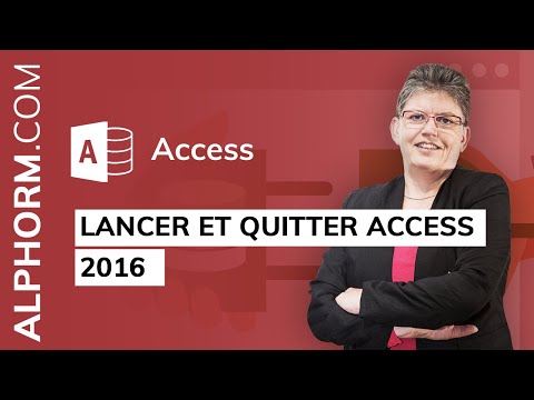 Tutorial Access 2016 Initiation | Lancer et quitter ACCESS 2016