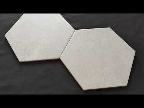 Gres szkliwiony hiszpański Geotiles GROUNDHEX Gris 25,8x29 gat. I