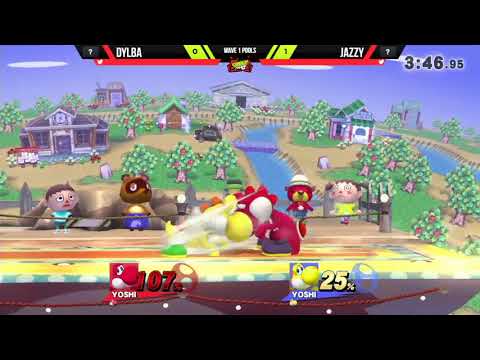 October '17 Ranbat - Dylba (Yellow Yoshi) vs Jazzy (Red Yoshi) - Pools - Smash Wii U