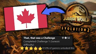 Canada on JURASSIC Difficulty | Challenge Mode | Jurassic World Evolution 2