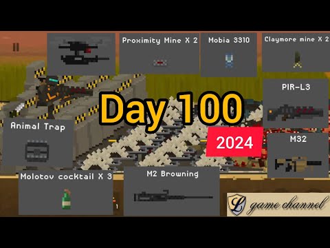 they are coming zombie defense DAY 100 || Nokia 3310,M2 Browning,PIR-L3,M32,drone, etc | Android,ios