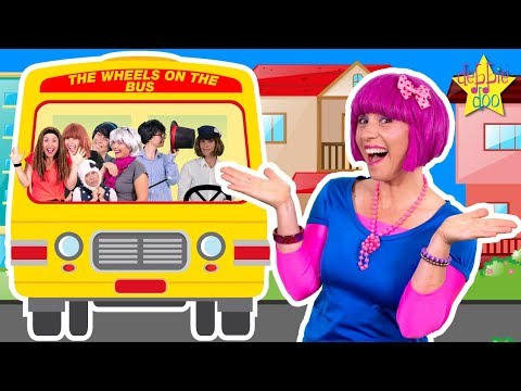 Wheels On The Bus Song | Daddy Finger Family | Bus Go Round and Round Song | Debbie Doo