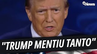 TRUMP É DESMENTIDO PELA PRIMEIRA VEZ POR JORNALISTA EM DEBATE E KAMALA MOSTRA DESENVOLTURA