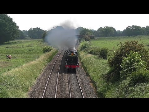 46100 Roars through Cheshire and Staffordshire; The Welsh Borders Explorer 10-06-2018