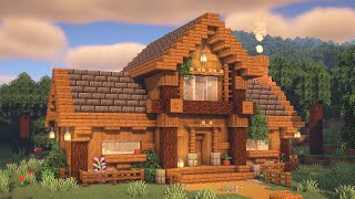 Download lagu How to build a Large Spruce House in Minecraft | Spruce Mansion Tutorial mp3